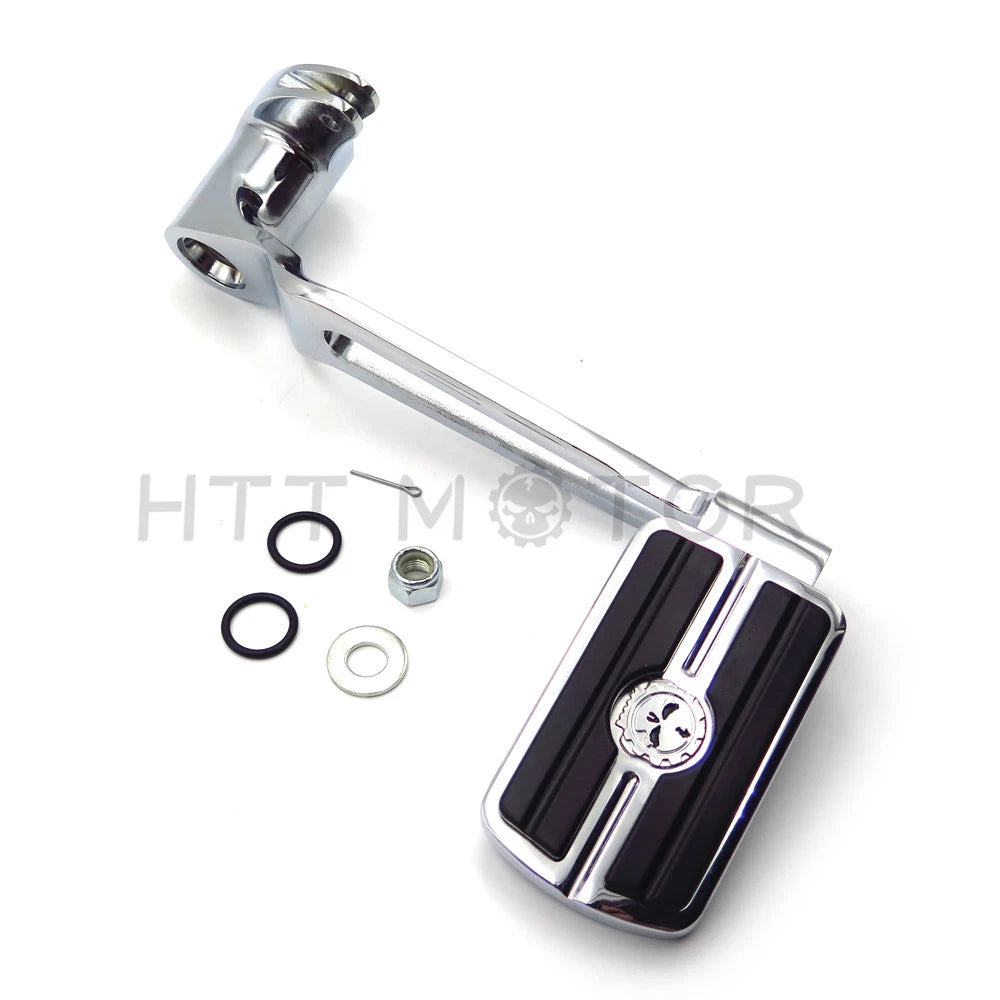 Brake Arm Pedal Gear Skull Foot Peg for Harley Touring Trike (2014–2018) Chrome
