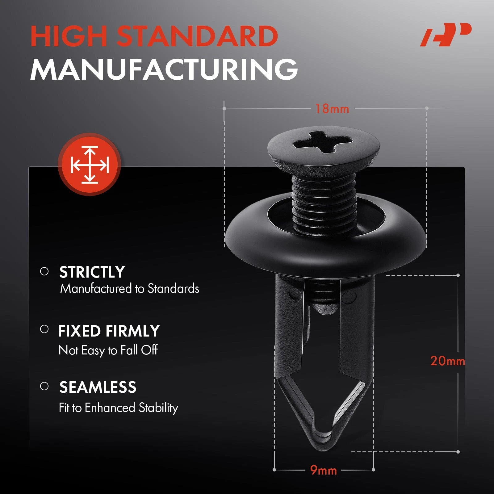 30x 9mm Front Bumper Screw-Type Clips for Nissan