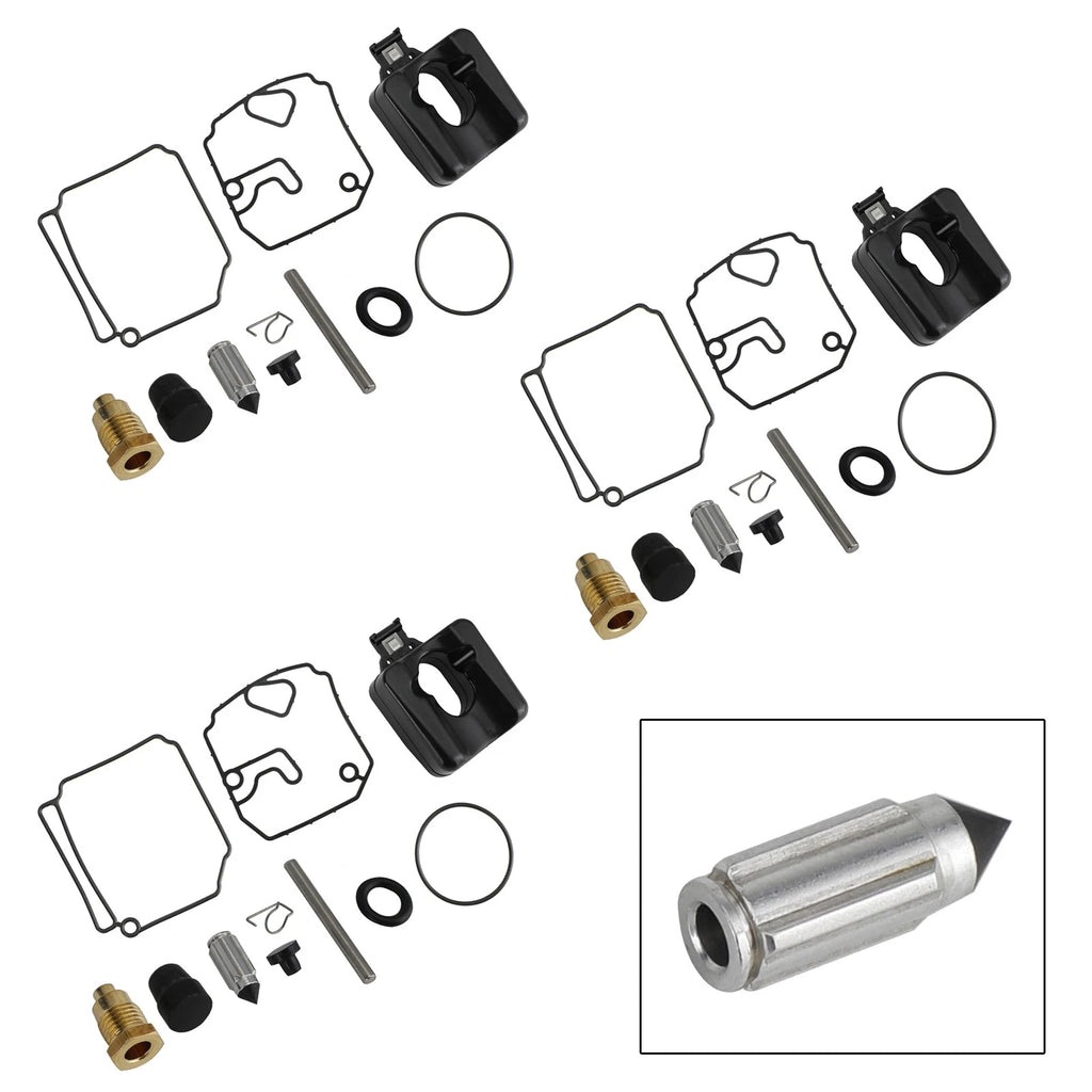 3X Carburetor Rebuild Kit for Yamaha 3 Cyl 60HP 70HP (1992–2006)