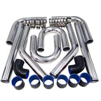 2.5" Universal Aluminum Turbo Intercooler Elbow Pipe Kit with Hose & Clamp