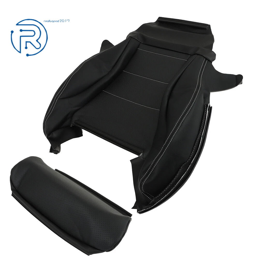 Leather Seat Cover for Mercedes Benz C300 (2015–2021) Driver Bottom Black