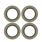 Set of 2 Galvanized Trailer Hubs with Spindle and Bearing Kit for Trailer