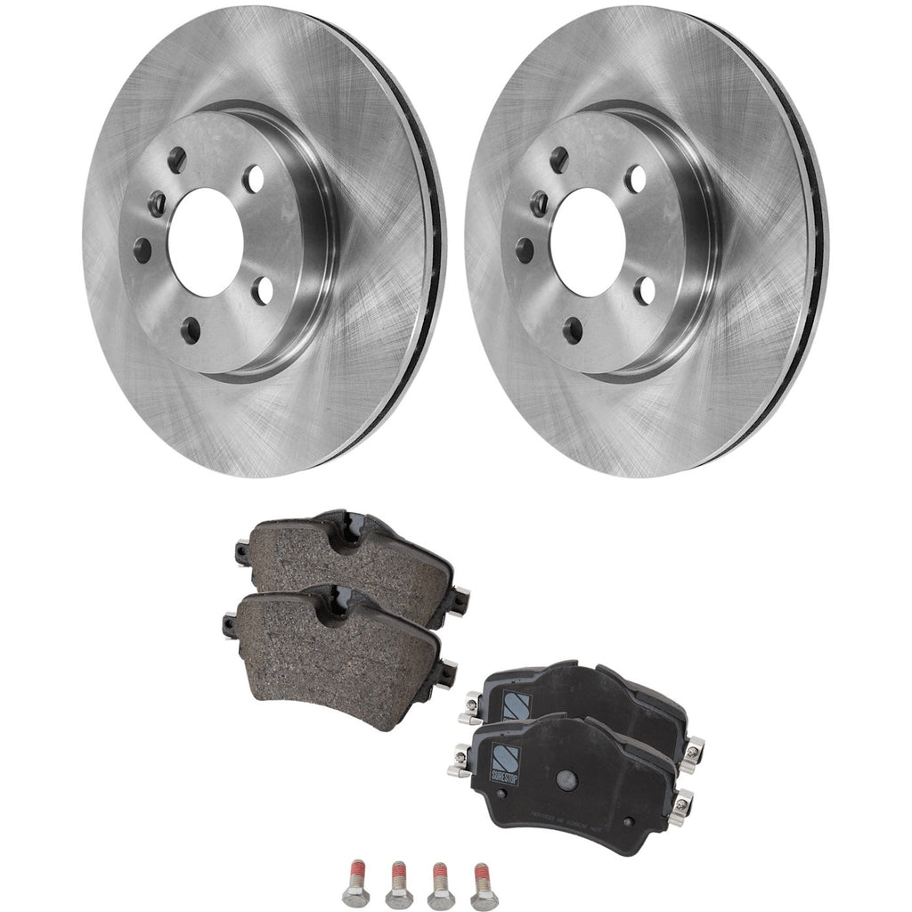 Front Brake Disc Rotors and Pads Kit for Mini Cooper Clubman (2016–2019)