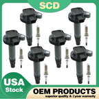 6x Ignition Coils + 6x Spark Plugs Kit for Ford Taurus Edge 3.5L (2008–2016)