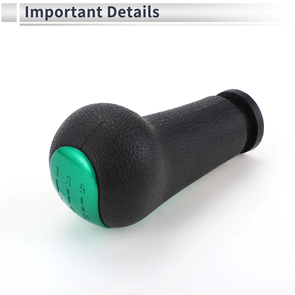 5 Speed Manual Gear Shift Knob for Chevrolet Spark (2013–2022) - Green Black