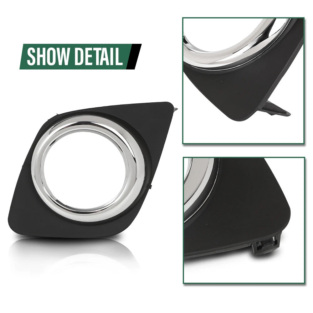 Set of 2 Front Bumper Fog Light Bezels for Toyota RAV4 (2009–2012)