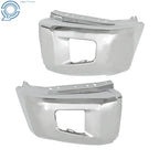 Front Bumper End Cap for Toyota Tundra (2014-2021) Chrome Steel