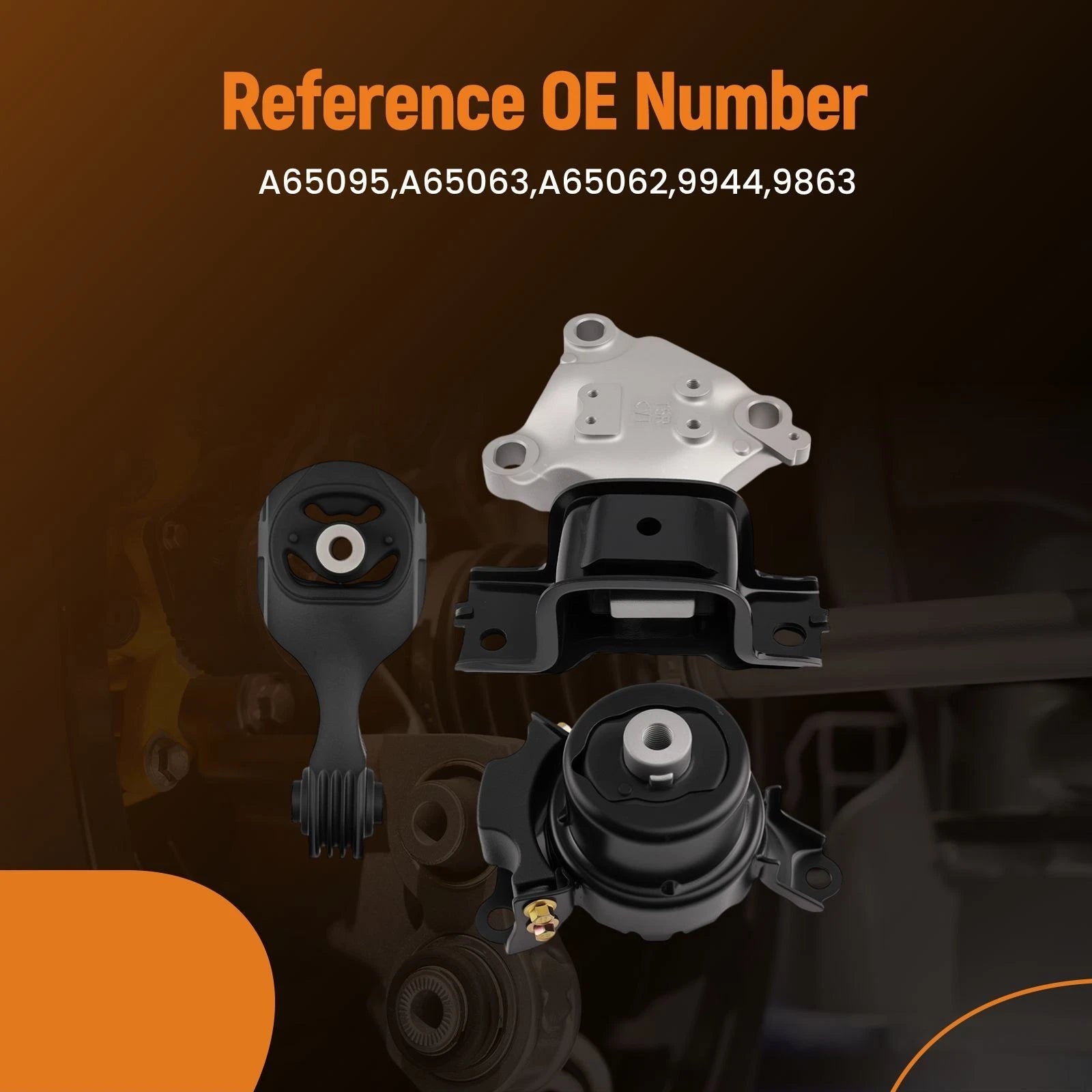 Engine Motor Mount Kit for Honda Fit L4 1.5L (2015-2020)