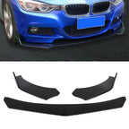 Set of 4 Glossy Black Front Bumper Lip Chin Spoilers for Universal Cars