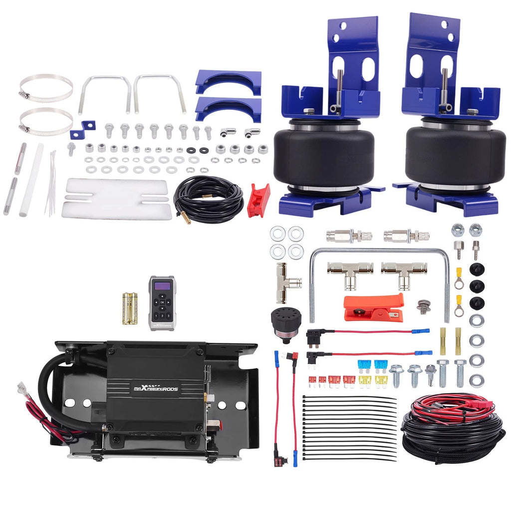 Wireless Air Compressor Kit + Air Spring Kit for Ford E-250 Econoline (1975–2015)