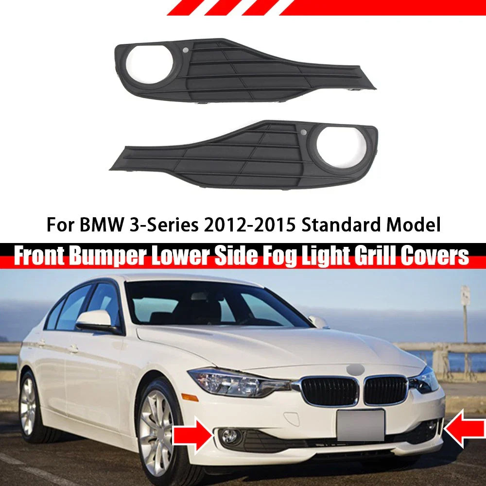 Front Bumper Side Fog Light Grill Trims for BMW 3-Series (2012–2015)
