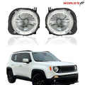 Set of 2 Projector Headlights for Jeep Renegade (2015–2018) Halogen