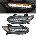 Full LED Headlights for Honda Accord (2018–2021) Chrome Clear