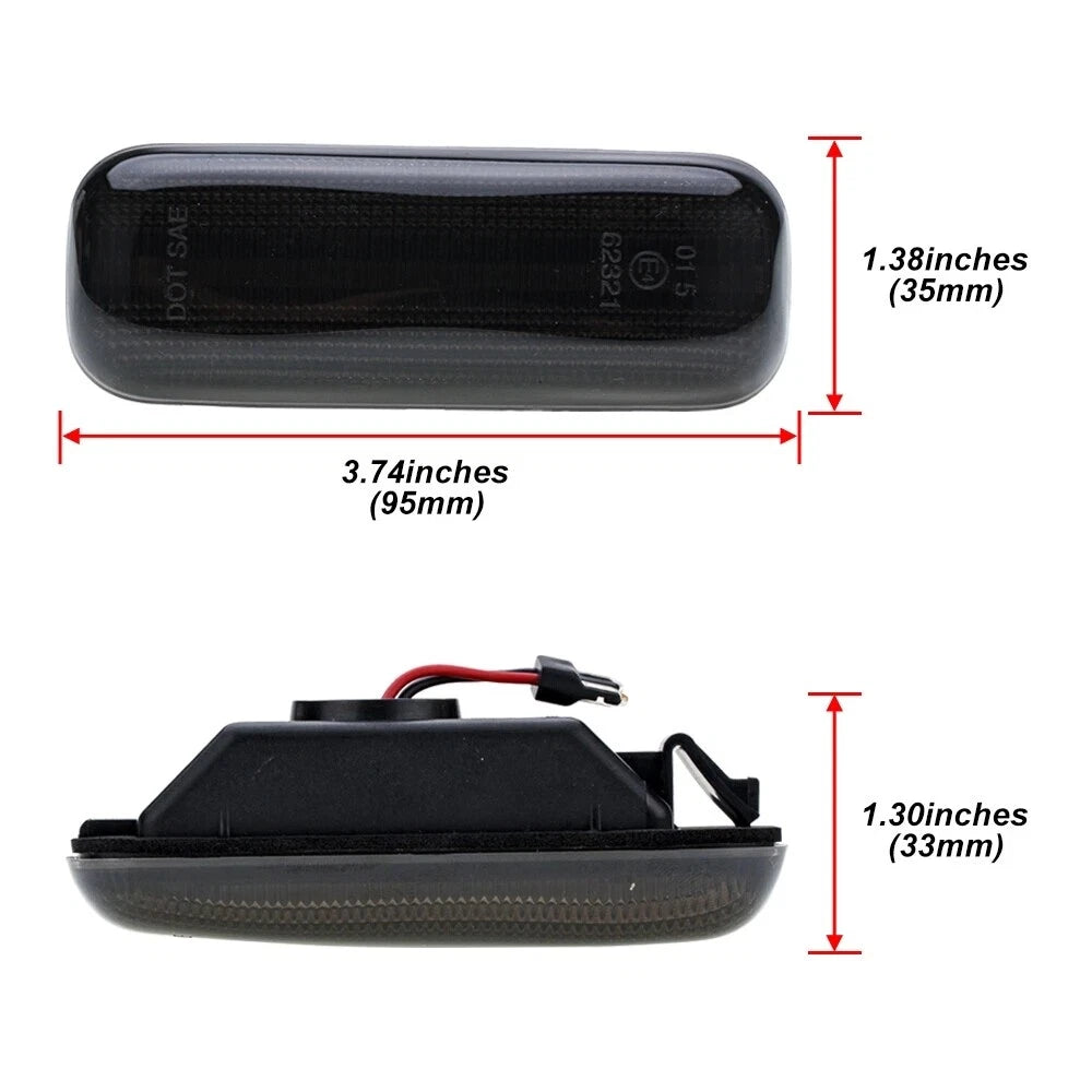 Full LED Turn Signal Light Smoke Lens for Mercedes W163 ML320 ML430 (1998–2003)