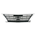 Replacement Gray/Silver Chrome/Painted Front Grille for 2013-2015 Nissan Sentra