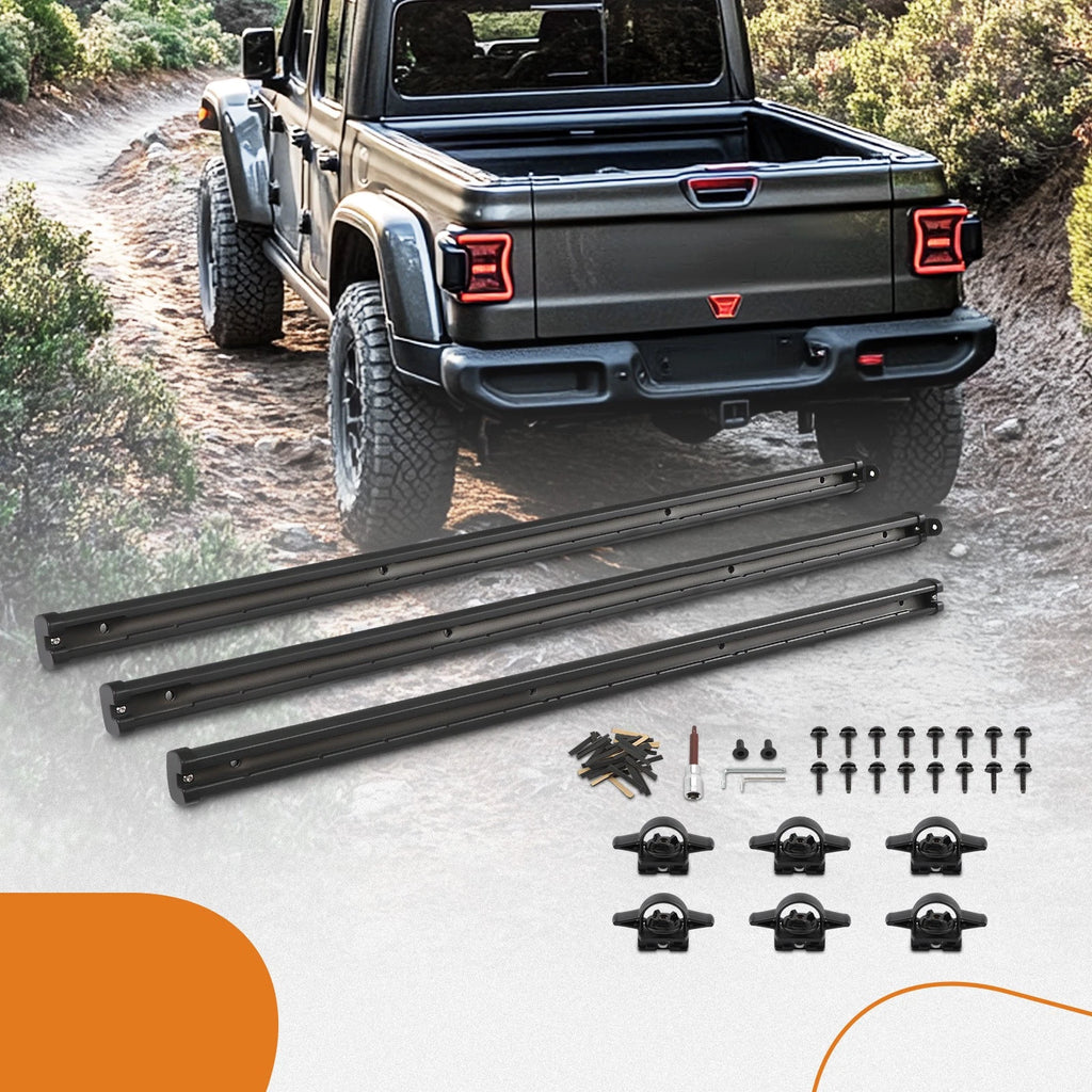 Rail Trail Rail Kit for Jeep Gladiator JT (2020–2023) Black