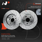 Set of 4 Drilled Brake Rotors for Chevy Camaro (2010–2015)