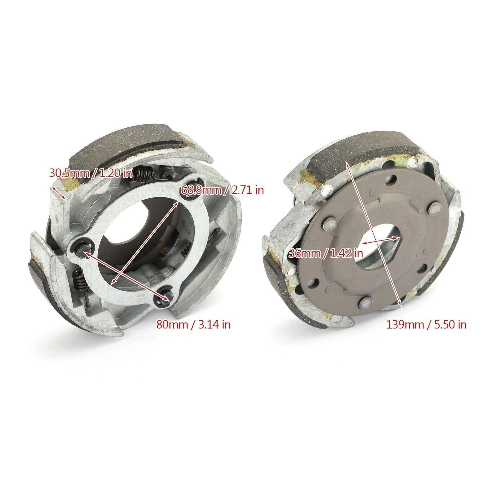 Wet Clutch Shoe Carrier Assembly w/Spring for Linhai ATV BigHorn Goon Aeolus (260–300)
