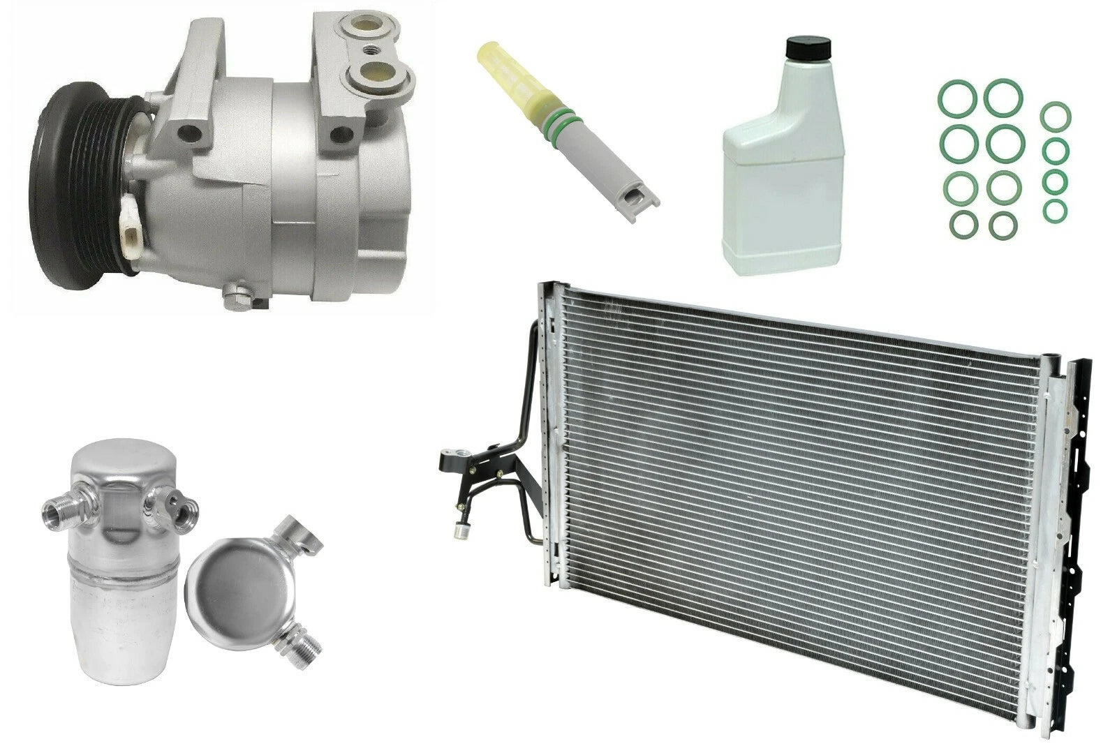 AC Compressor Kit with Condenser for Chrysler Town and Country (2008–2016)
