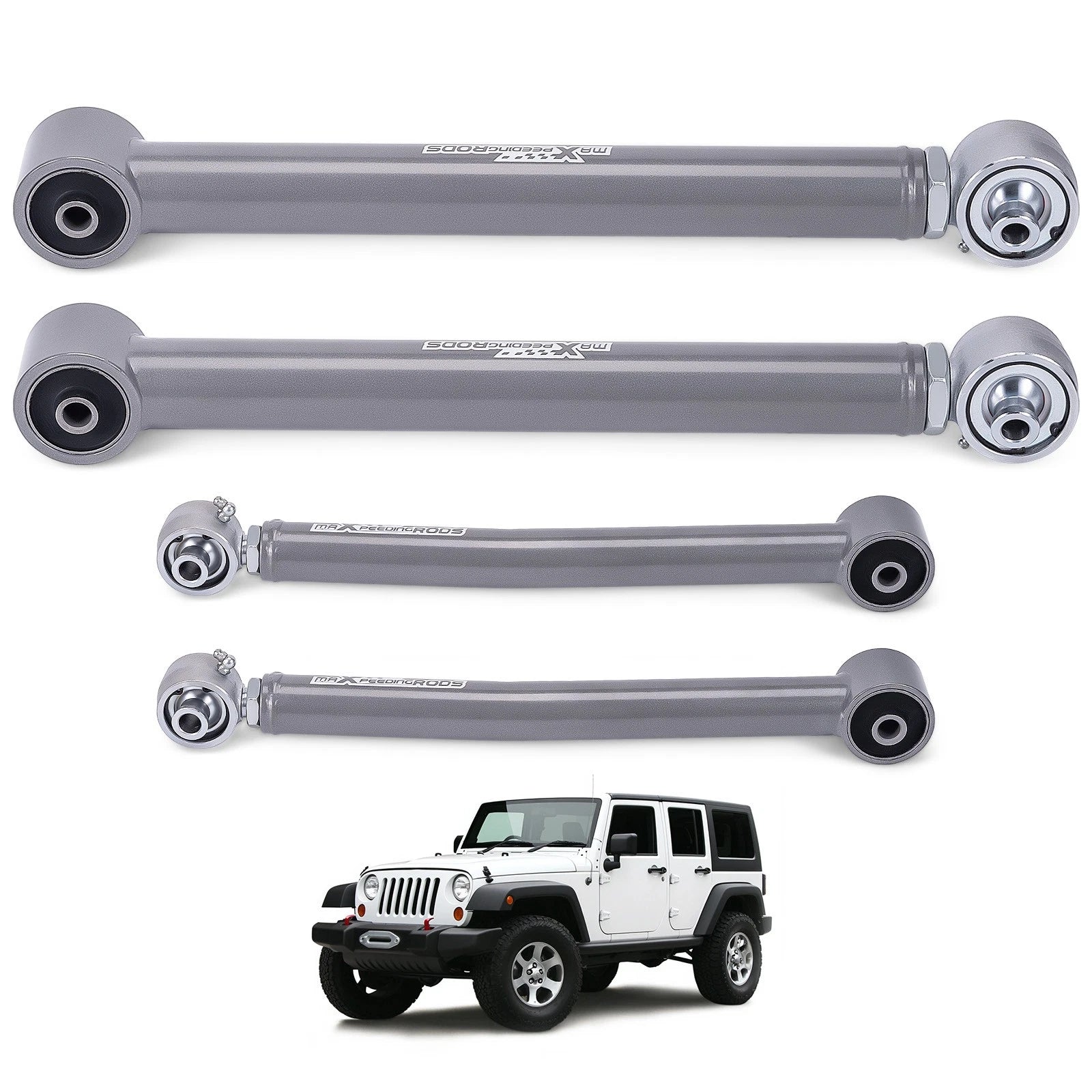 Set of 4 Adjustable Rear Control Arms for Jeep Wrangler JK (2007–2018)
