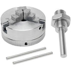 4 Jaw Chuck Zinc Alloy with M12x1 Drill Rod for Mini Lathe