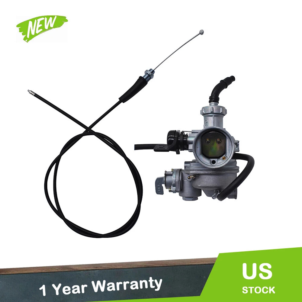 Carburetor & Throttle Cable for Honda ATC 90 110 125 TRX125 (1978–1985)