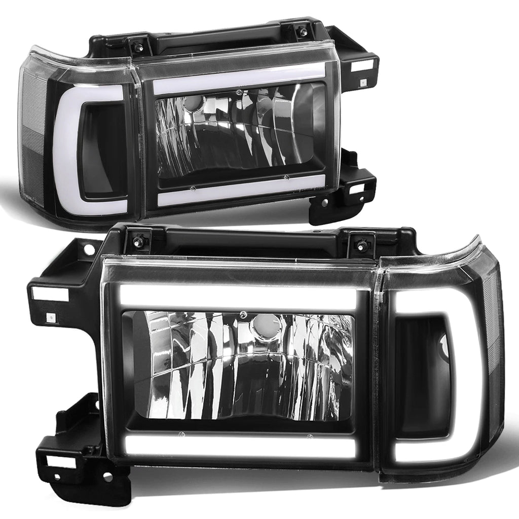 LED Headlight with Clear Corner for Ford F150 Bronco (1987–1991)