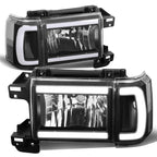 LED Headlight with Clear Corner for Ford F150 Bronco (1987–1991)