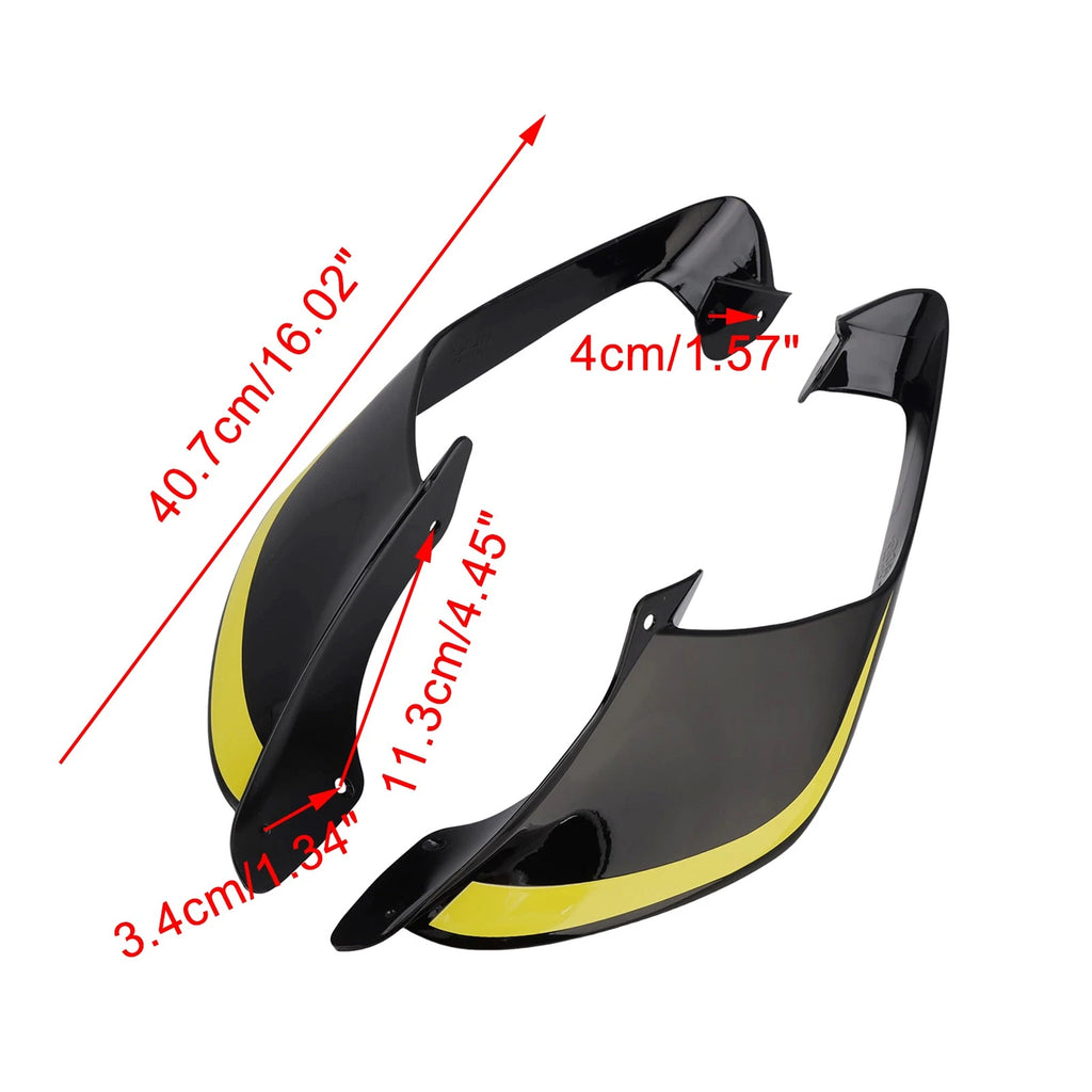 Front Side Winglets for Yamaha YZF R1 R1M (2021–2024) Black