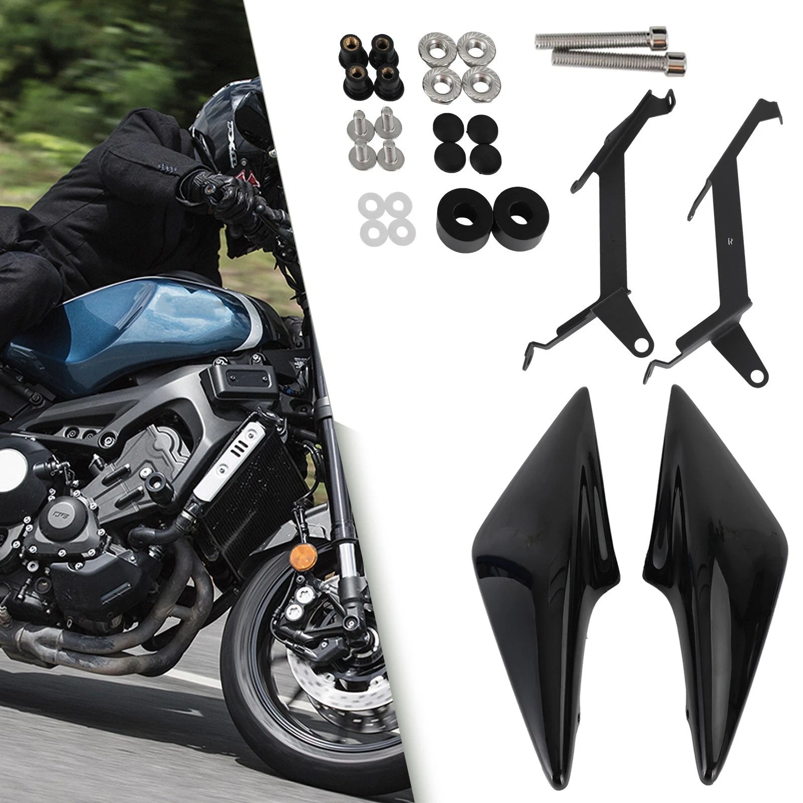 Tail Side Driver Seat Frame Cover for Yamaha XSR 900 (2016–2021) Black