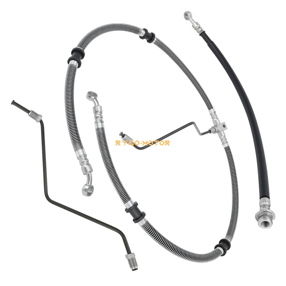 Front Brake Hose Line and Pipe Kit for Yamaha Kodiak 450 4x4 (2003–2006)
