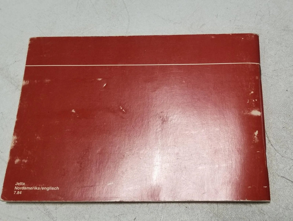 Owners Manual for Volkswagen VW Jetta (1985) OEM