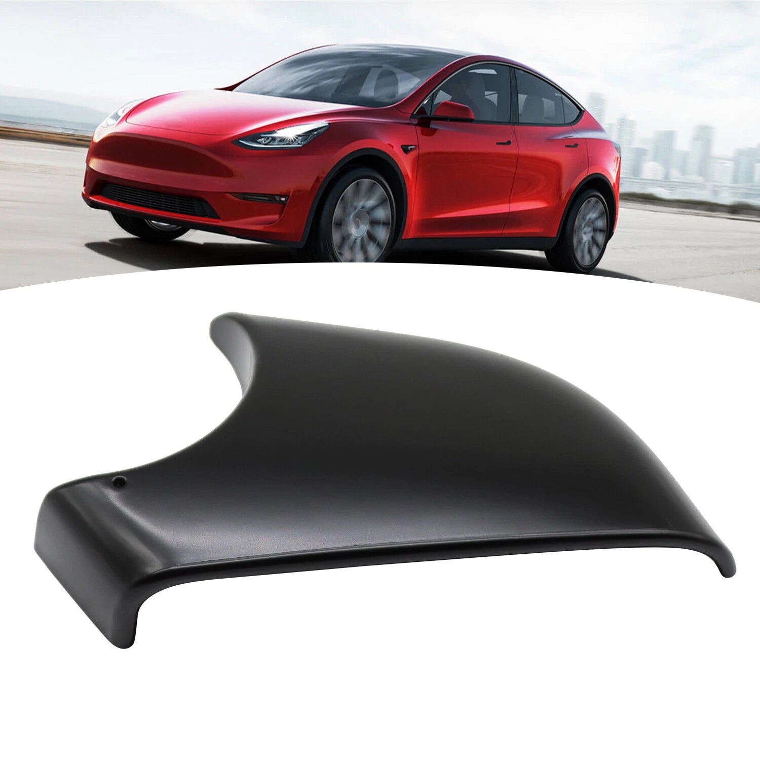 Door Wing Mirror Cover Lower Holder for Tesla Model Y (2020–2023) - Black Left