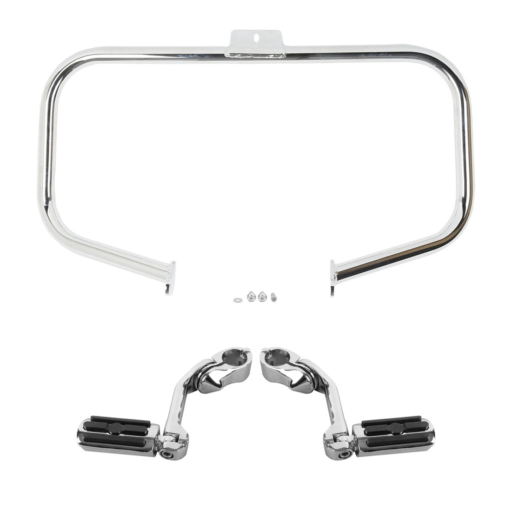 Engine Guard Crash Bar Highway Footpegs for Harley Softail Fatboy (2000–2017)