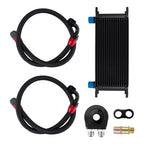 16 Row AN10 Aluminum Transmission Engine Oil Cooler & Filter Adapter Kit