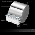 4" OD Butt Joint Band Exhaust Clamp for Universal Muffler Pipe Sleeve Coupler