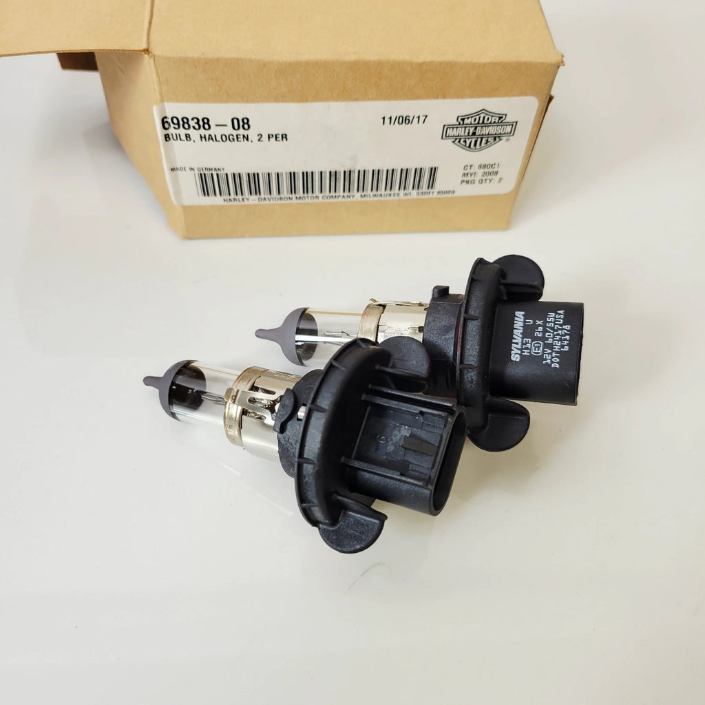 Set of 2 H13 Halogen Headlight Bulbs for Harley-Davidson Fat Bob (2008–2017) 69838-08