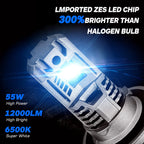 H13 LED Headlight Bulbs for 12000LM 6500K