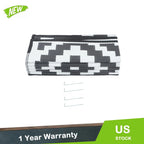 Outdoor Plastic Straw Rug for Camping (9x12ft) - Black & White