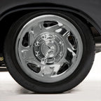 Set of Four 16" Chrome ABS 5 Spoke Directional Hubcap Wheel Covers (Push-on)