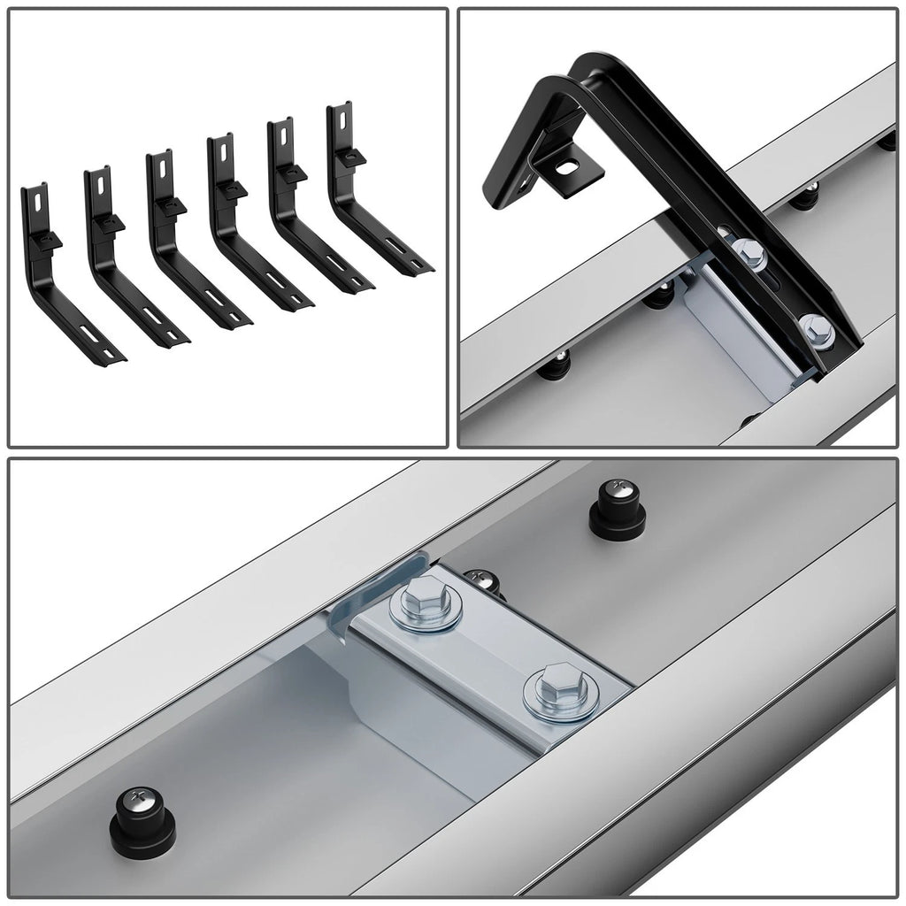 Set of 2 Rectangular Steel Running Boards for Colorado Canyon (2015–2024)