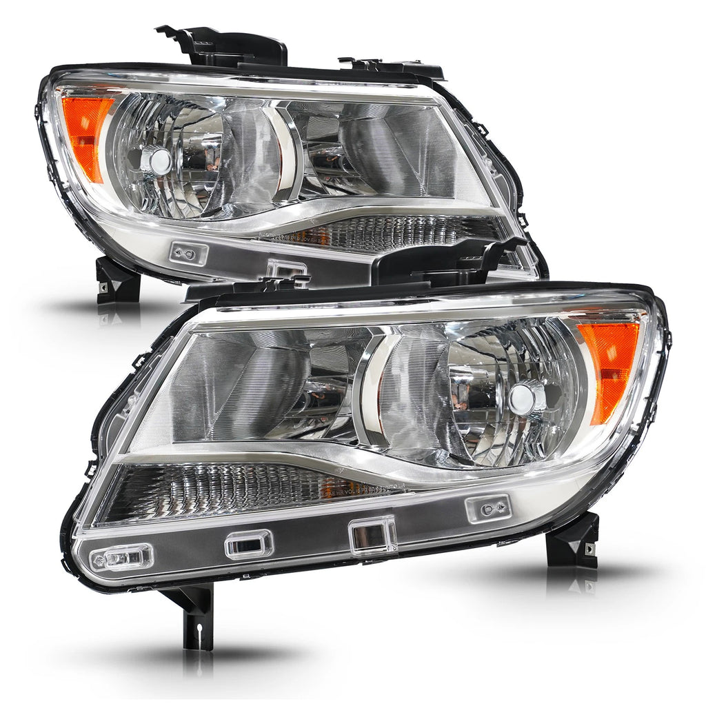 Chrome Halogen Headlights LH + RH Pair for Chevy Colorado (2015–2022)