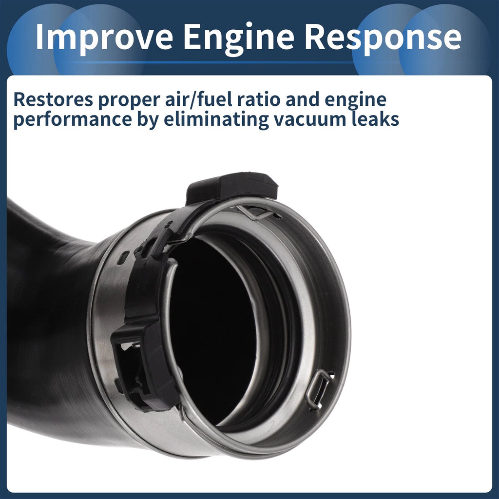 Set of 2 Engine Air Intake Hoses for BMW 5 Series E60 525d (2005–2010) 11617799401 Rubber
