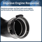 Set of 2 Engine Air Intake Hoses for BMW 5 Series E60 525d (2005–2010) 11617799401 Rubber