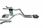 2.5" Dual Exhaust Kit for Chevy GMC 1500 (2019–2025) - 1 Chamber Slash Tips