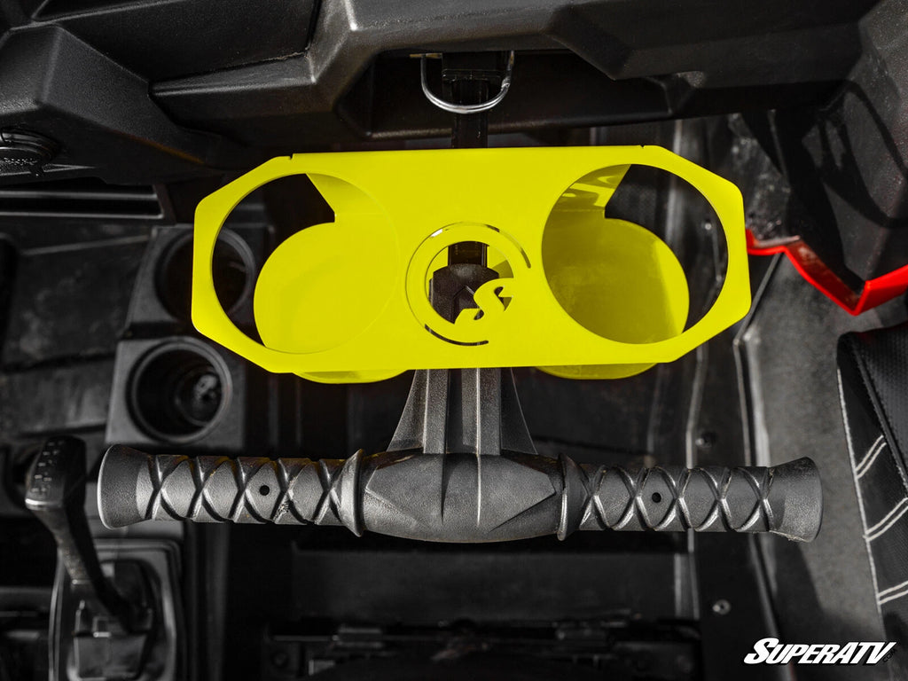 Grab Bar Cup Holder for Polaris RZR 900/1000 (See Fitment) - Yellow