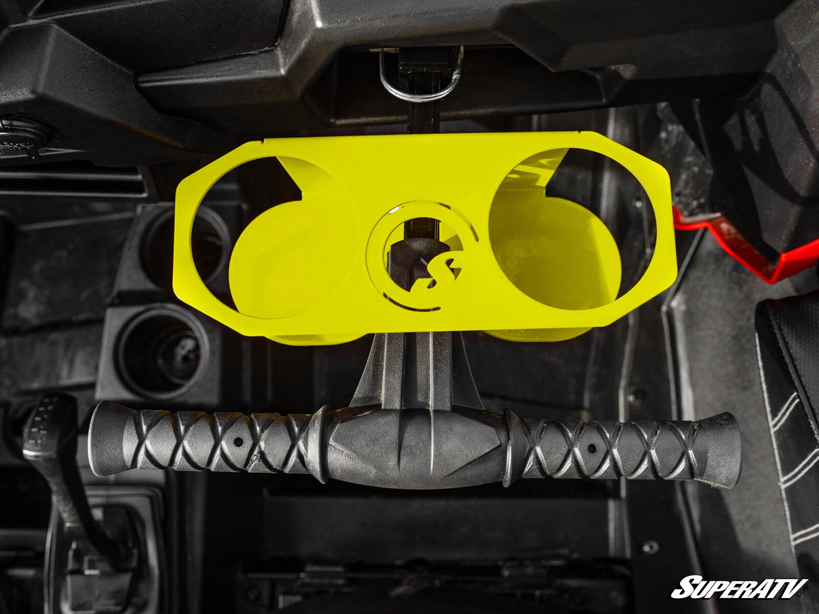 Grab Bar Cup Holder for Polaris RZR 900/1000 (See Fitment) - Yellow