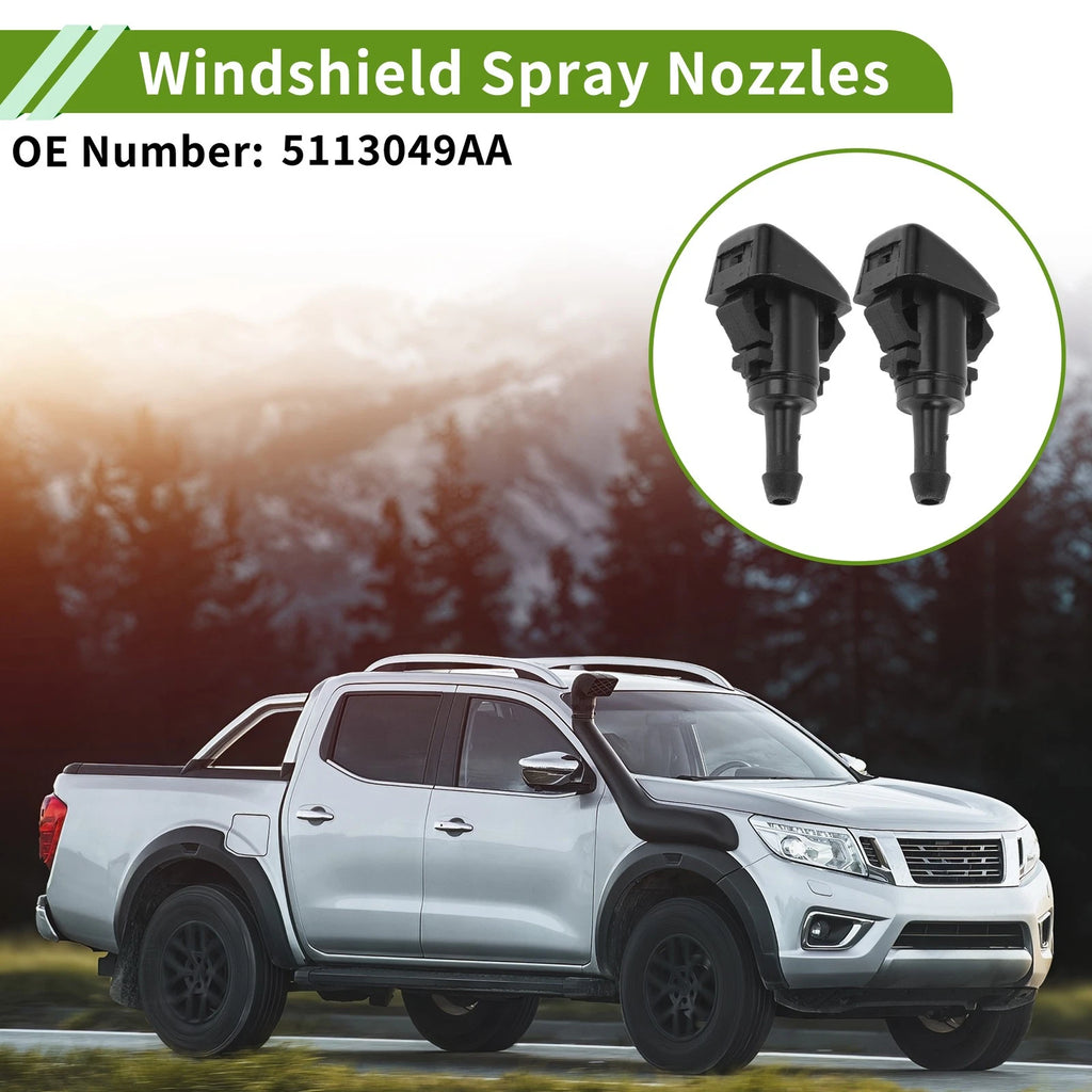 Windshield Washer Nozzle with Hose Connector for Dodge (No. 5113049AA)