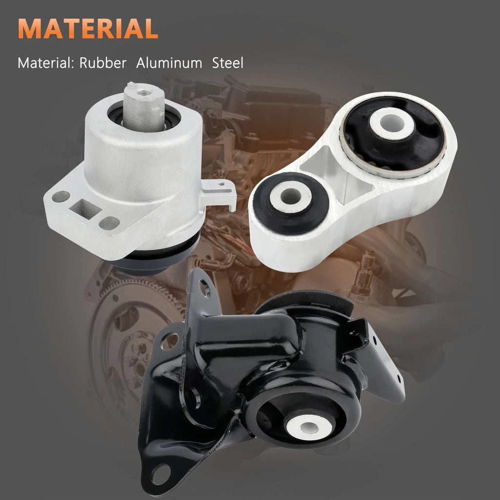 3X Engine Motor & Transmission Mount Set for Mazda CX-7 (2010-2012)