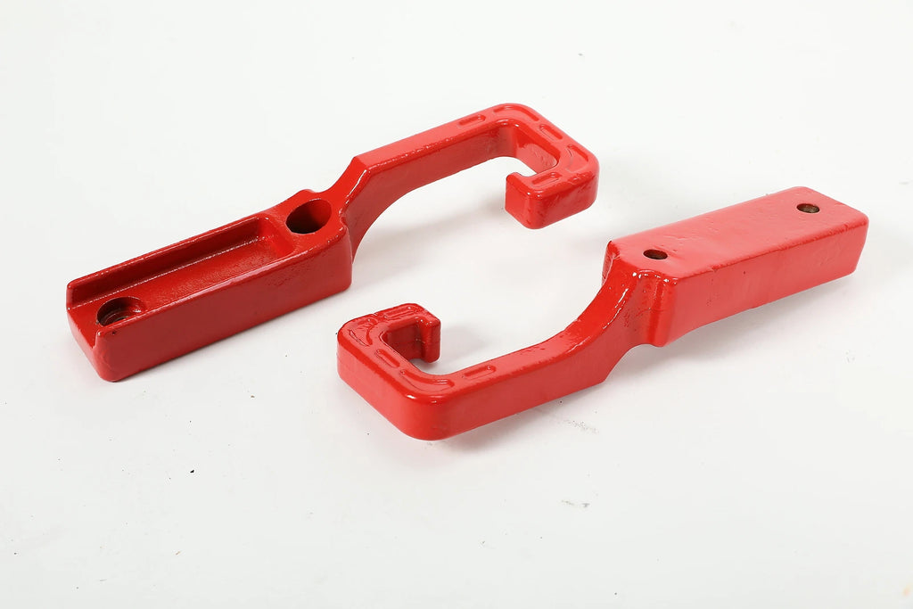 Pair Front Tow Hooks for Jeep Grand Cherokee (2015–2023) Red Forged